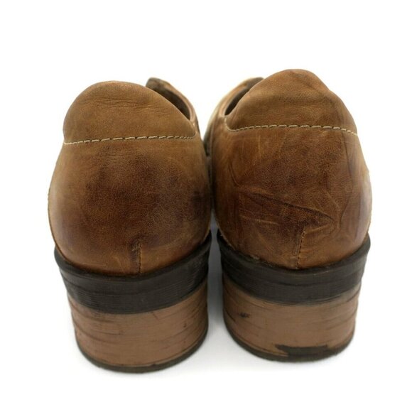 Dromedaris Oxford Laser Cut Chunky Shoes Kaya Leather Women's 37 | 7M US - Picture 2 of 5